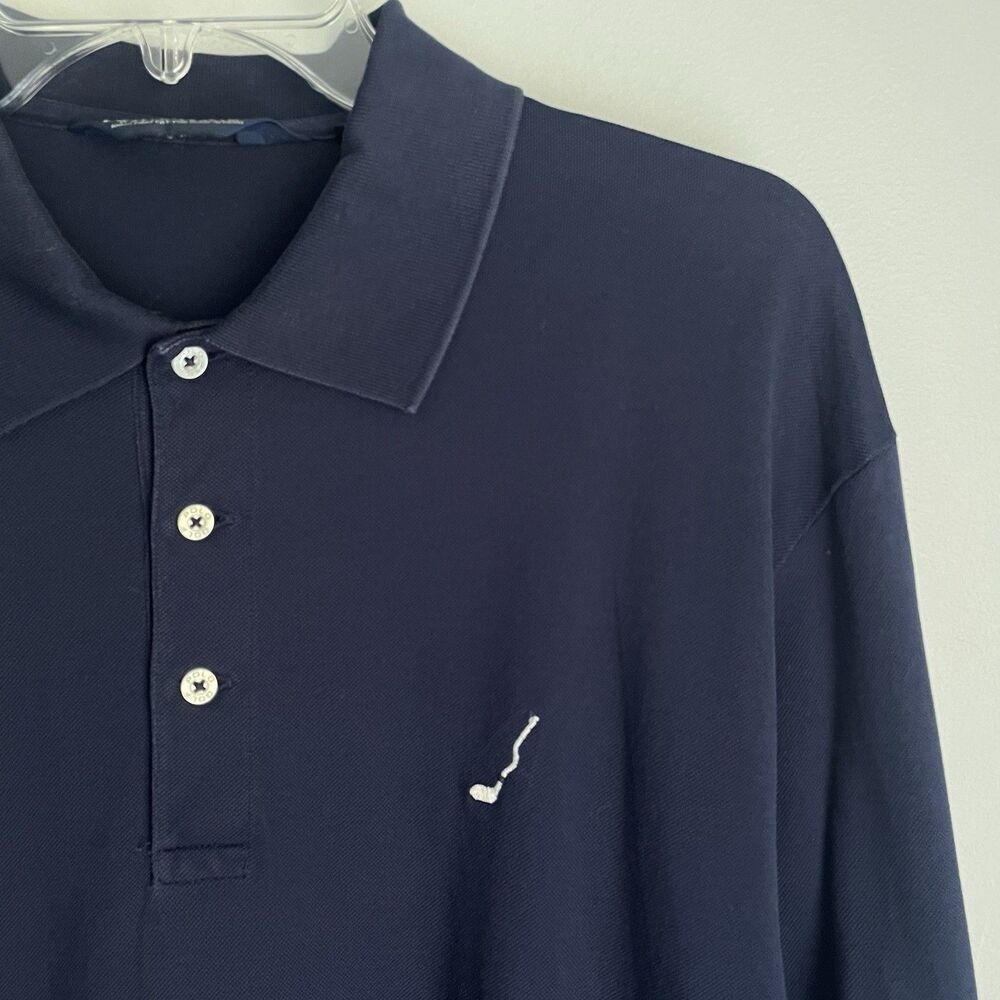 Polo Golf Ralph Lauren Polo Mens L Navy Blue Crooked Stick Golf Club Pima Cotton
